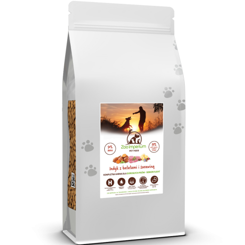 Zoo-Imperium - Indyk z batatami i żurawiną - karma grain free dla psów: Senior / Light 6 kg