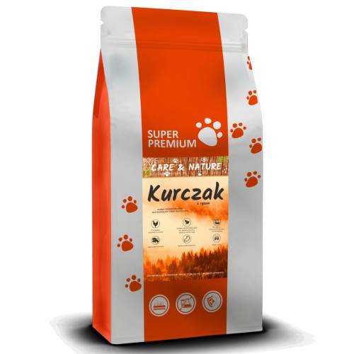 Care and Nature SP - sucha karma dla psów dużych ras kurczak z ryżem 12 kg