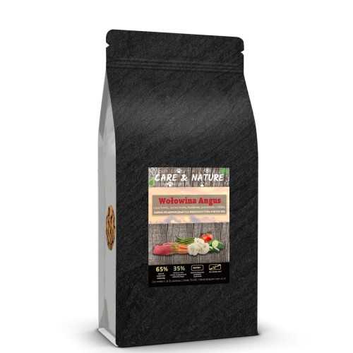 Care and Nature - Wołowina Angus 65% - sucha karma dla psów małych ras 2 kg