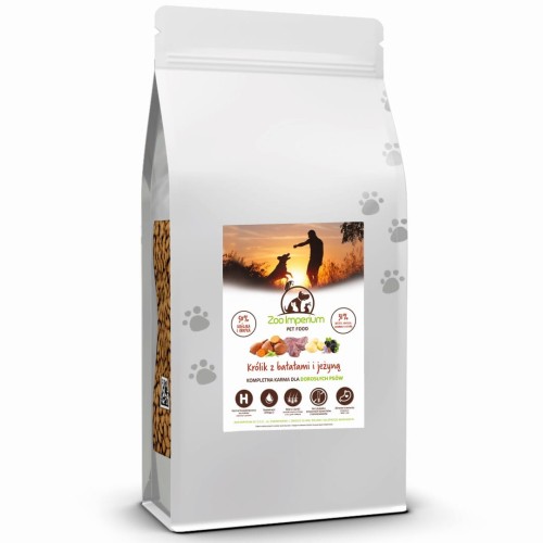 Zoo-Imperium - Królik i indyk z batatami i jeżyną 12kg - karma grain free dla psa