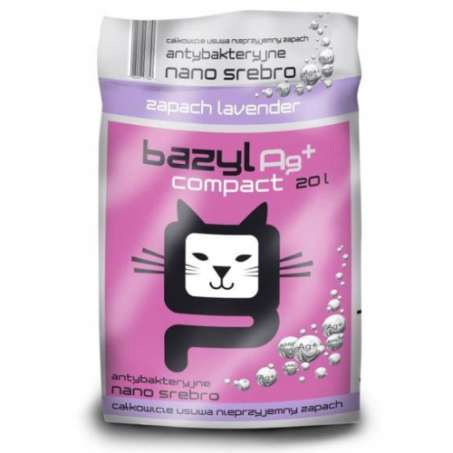 Bazyl Ag+ Compact Lavender 20 l. - żwirek dla kota