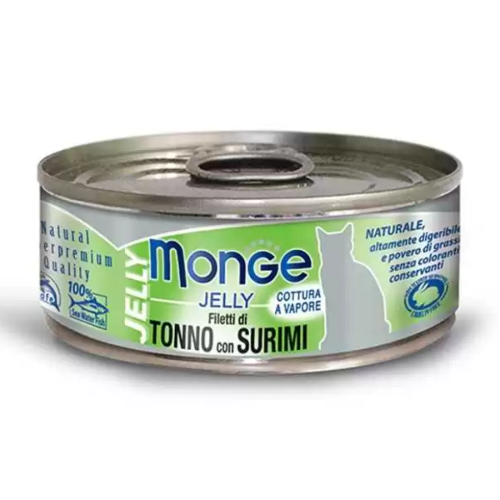 MONGE KOT JELLY puszka TUŃCZYK Z SURIMI 80g