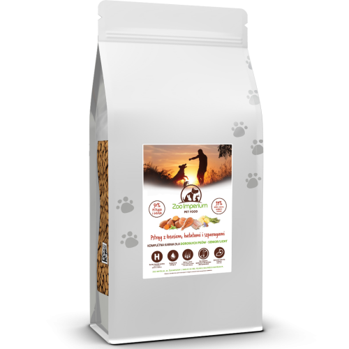 Zoo-Imperium - Pstrąg z łososiem, batatami i szparagami - karma grain free dla psów: Senior / Light 2 kg