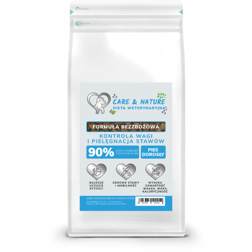 Care and Nature Dieta Weterynaryjna Kontrola wagi  pielęgnacja stawów 1,5 kg.