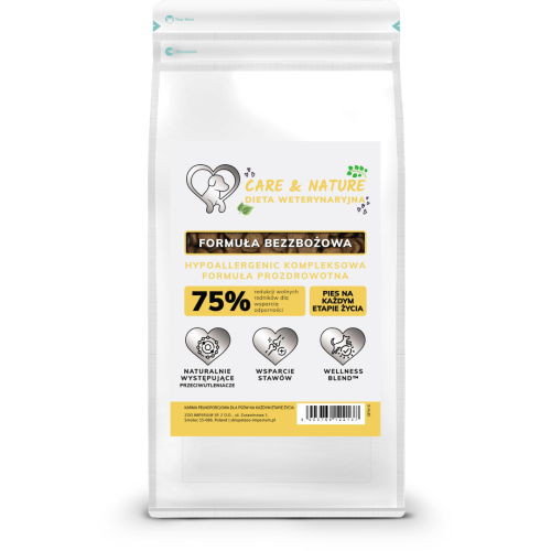 Care and Nature Dieta Weterynaryjna Hypoallergenic Formuła Prozdrowotna 1,5 kg