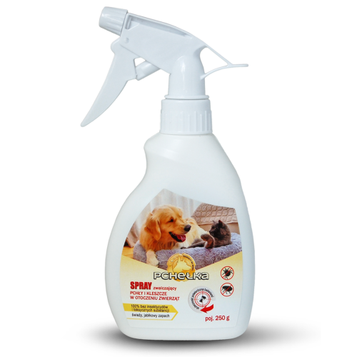 Pchełka spray przeciw pchłom i kleszczom w otoczeniu psów i kotów 250ml Dimetikon