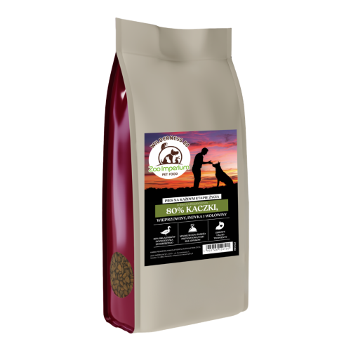 Zoo-Imperium Wilderness 80 – Kaczka z Wołowiną Angus 2 kg