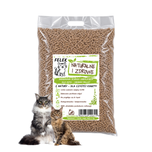 Naturalne i Zdrowe Ściółka drewniana zbrylająca dla kota FELEK - drobny pellet 7 l