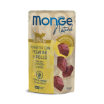 Monge Natural Kitten - tuńczyk z wątróbką drobiową w galaretce - saszetka dla kociąt 80 g.