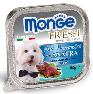 MONGE PIES FRESH tacka PASZTET Z KACZKĄ 100g