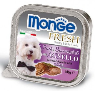 MONGE PIES FRESH tacka PASZTET Z JAGNIĘCINĄ 100g