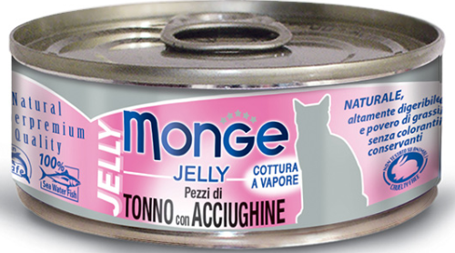 MONGE KOT JELLY puszka TUŃCZYK Z ANCHOIS 80g