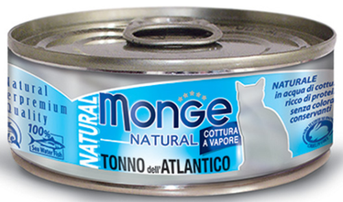 MONGE KOT NATURAL puszka TUŃCZYK ATLANTYCKI 80g