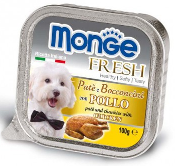 MONGE PIES FRESH tacka PASZTET Z KURCZAKIEM 100g